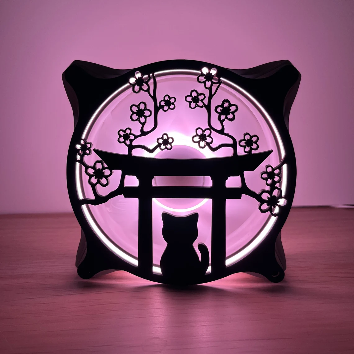 il_1140xN.5147540778_86fn Cat Under Tori 120mm PC Fan Grill For PC - Image 1