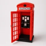 Red British Telephone Booth Miniature - Image 2