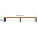 RIVO Monitor Riser – 1000mm Wide Wooden Dual Monitor Stand - Image 4